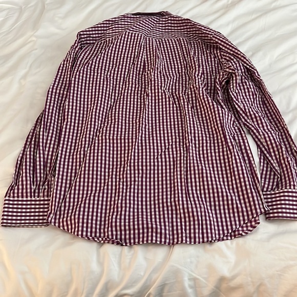 Peter Millar Men’s Nanoluxe Purple Gingham Button-Down - Picture 5 of 5
